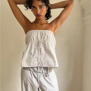 DEIJI STUDIOS STRAPLESS COTTON TOP